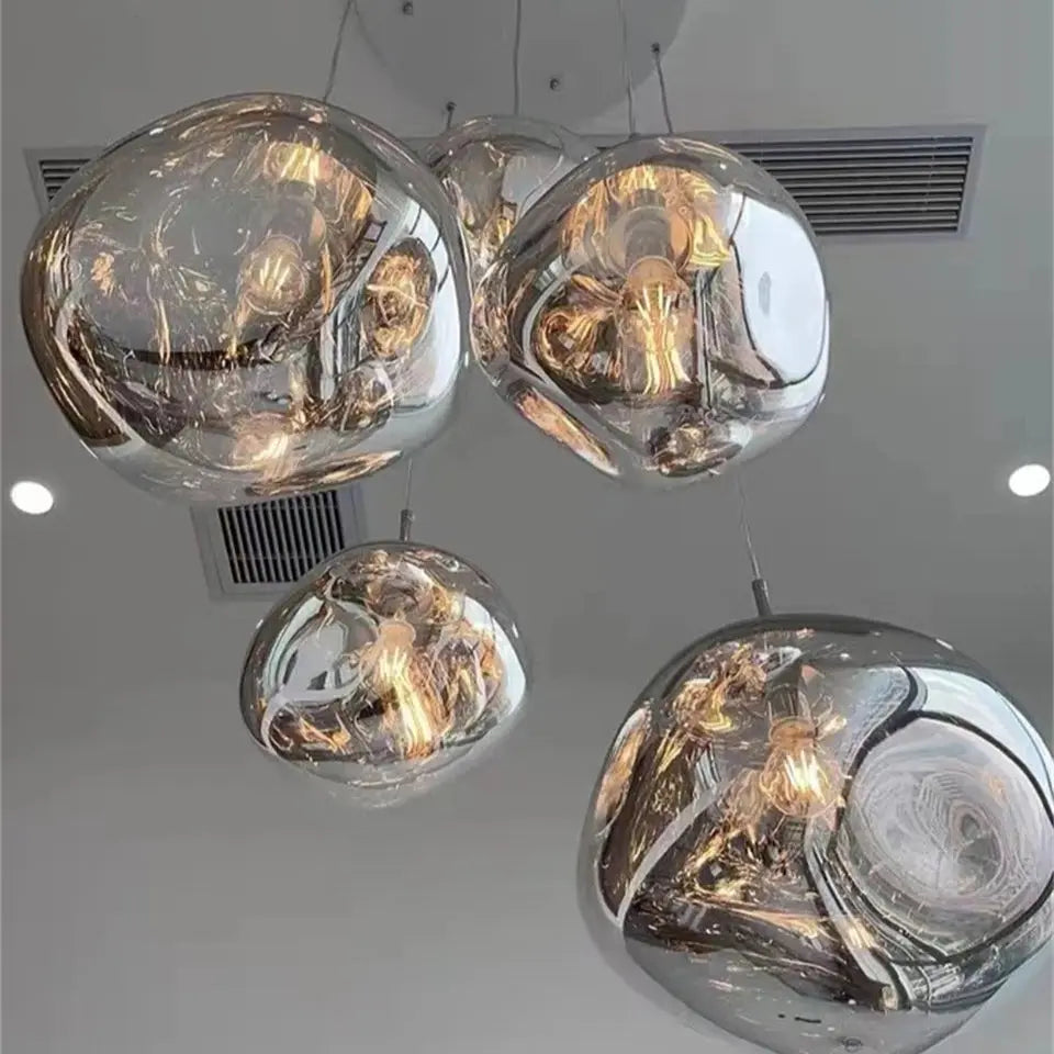 Elna – Modern Lava-Inspired Nordic LED PVC Ball Pendant Lamp for Bold, Stylish Lighting Monalume