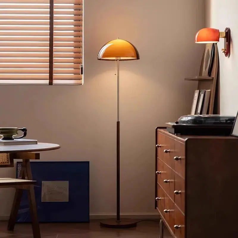 Marvella – Vintage Bauhaus Orange Floor Lamp Lampasa.com