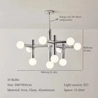 Astor – Nordic LED Ceiling Light with Elegant Glass Ball Design Monalume.com