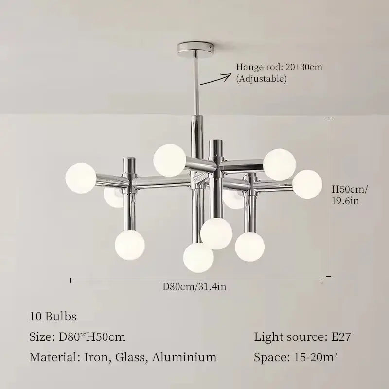 Astor – Nordic LED Ceiling Light with Elegant Glass Ball Design Monalume.com