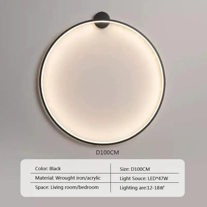 Luna – Modern Minimalist Dimmable LED Ring Wall Lamp for Sleek, Ambient Lighting Monalume