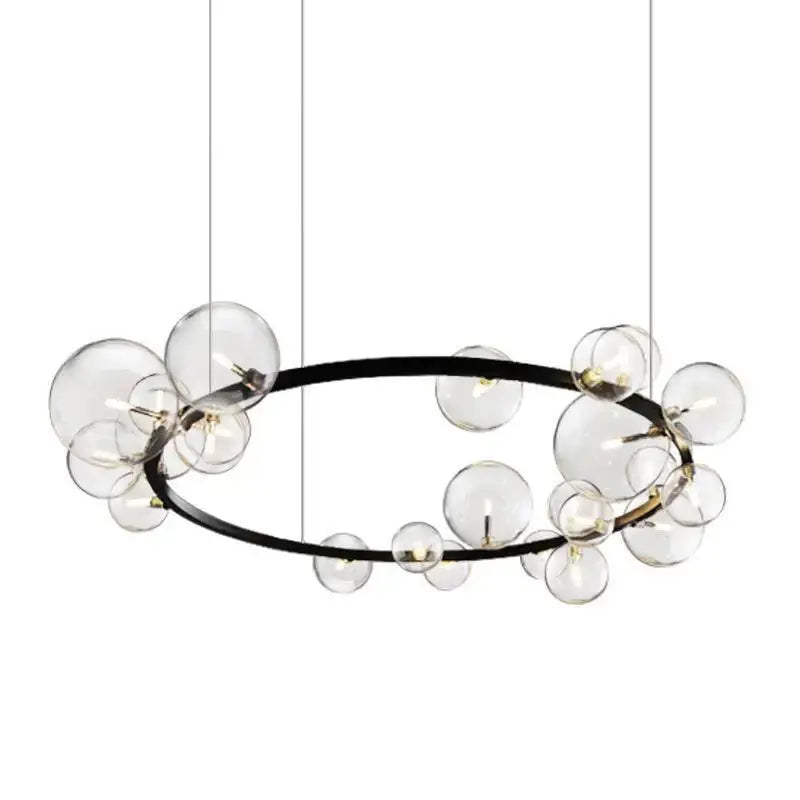 Bendik – Nordic Clear Glass Ball LED Pendant Light with Round Design Monalume.com
