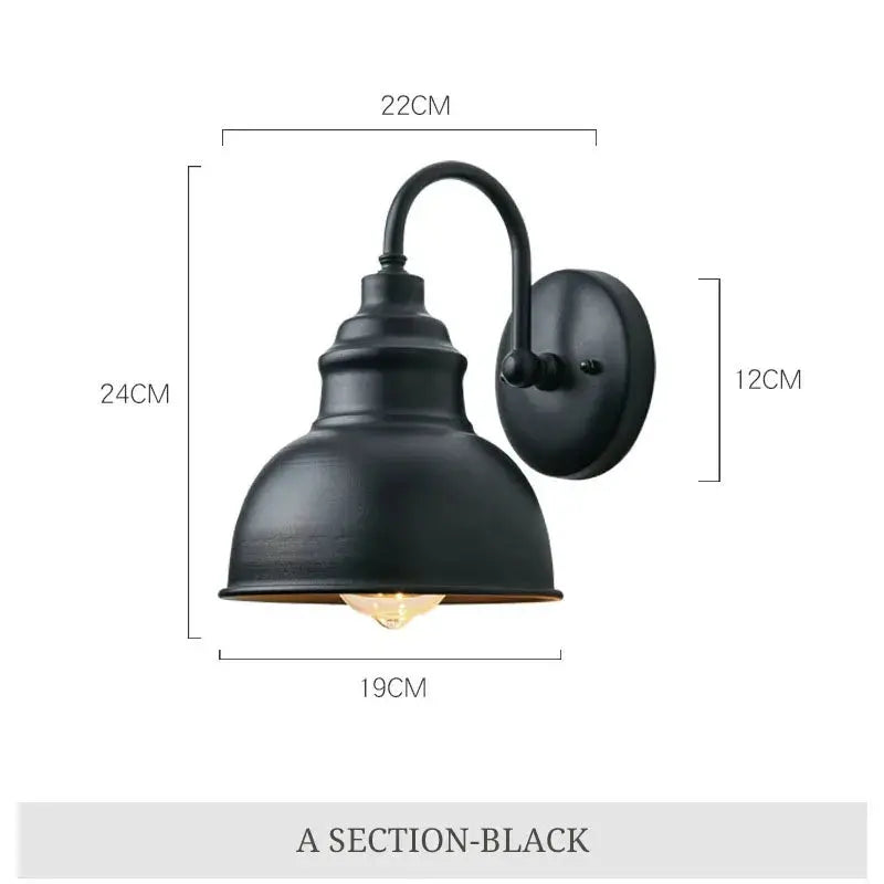 Elinor – Industrial Retro Outdoor IP65 Wall Lamp for Durable Vintage Lighting Monalume