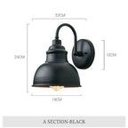 Elinor – Industrial Retro Outdoor IP65 Wall Lamp for Durable Vintage Lighting Monalume