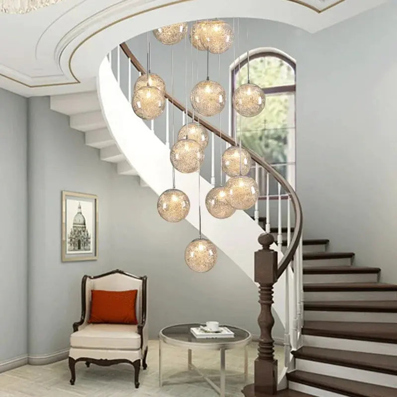 Celestia – Luxury Modern Dimmable LED Staircase Chandelier Lampasa.com