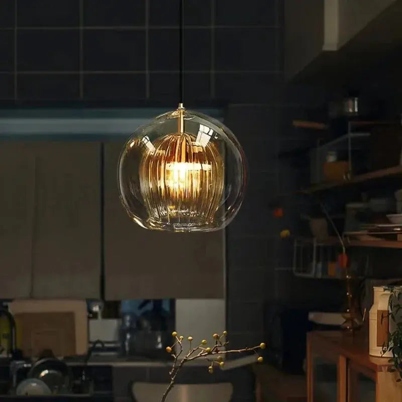 Liam – Nordic Modern LED Pendant Light with Elegant Glass Shade Lampasa.com