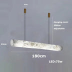 Hasteinn – Dimmable LED Pendant Light with Creative Marble Tube Design for Dining Tables and Bars Monalume.com