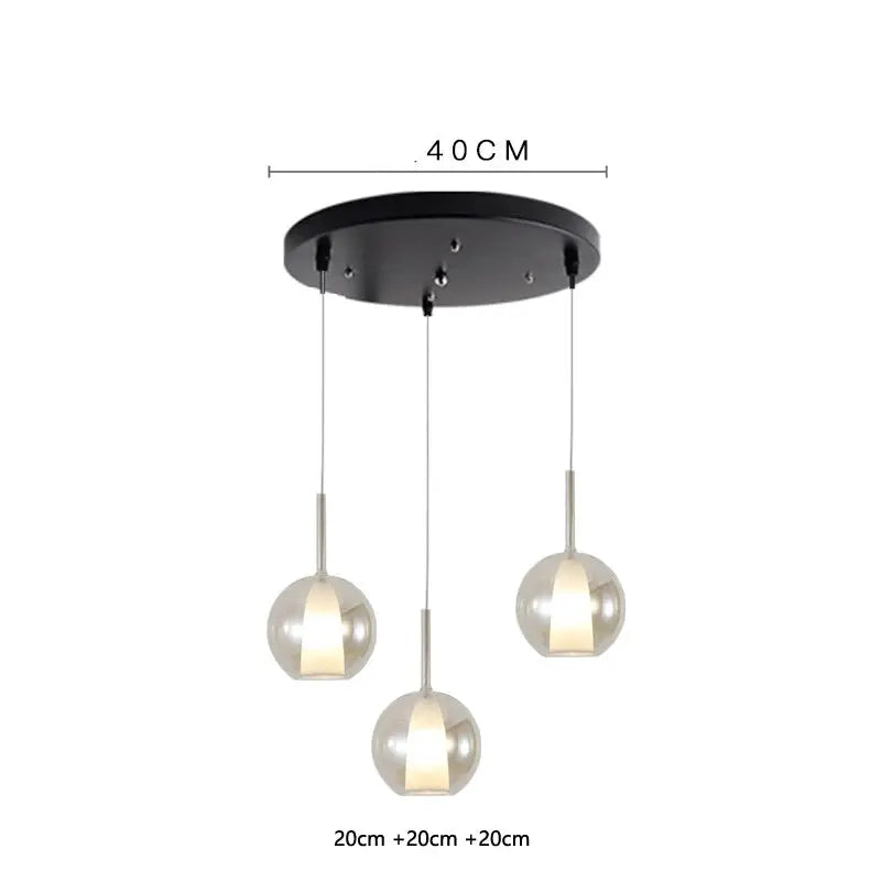 Odin – Luxury Elegant Glass Ball LED Pendant Lamp for Sophisticated Interiors Monalume