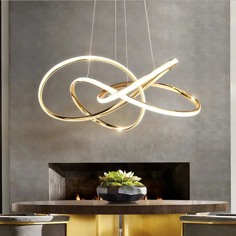 Ashild – Nordic Modern Geometric Line Dimmable LED Pendant Lamp for Sleek Interiors Monalume