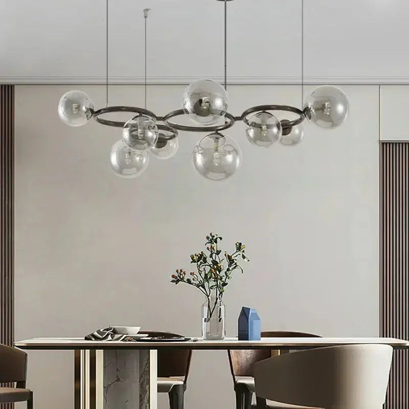 Leif – Modern Glass Ball LED Pendant Light for Dining Tables and Bars Monalume.com