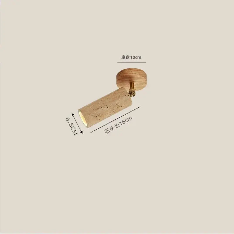 Japandi Travertine Triple Spot LED Ceiling Lamp – Nobu Lampasa.com