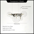 Leif – Modern Glass Ball LED Pendant Light for Dining Tables and Bars Monalume.com