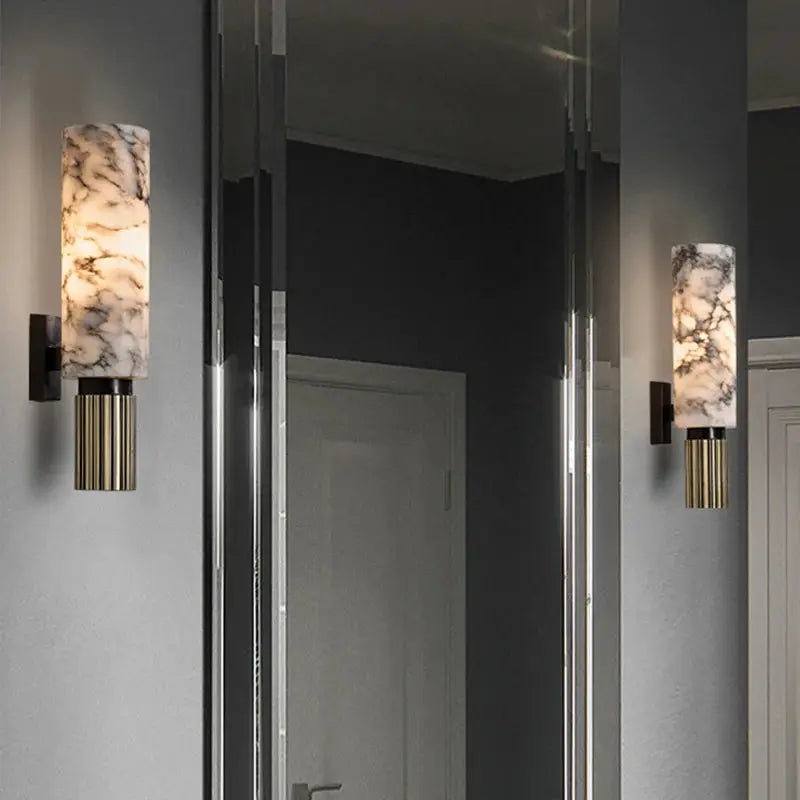 Maja – Modern Luxury LED Wall Lamp with Natural Marble Accent Monalume