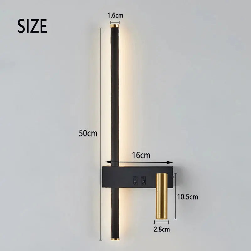 Amalie – Nordic Bedside LED Spot Wall Lamp for Minimalist, Focused Lighting Monalume
