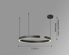 Alberte – Modern Luxury C-Ring Dimmable LED Pendant Lamp Monalume