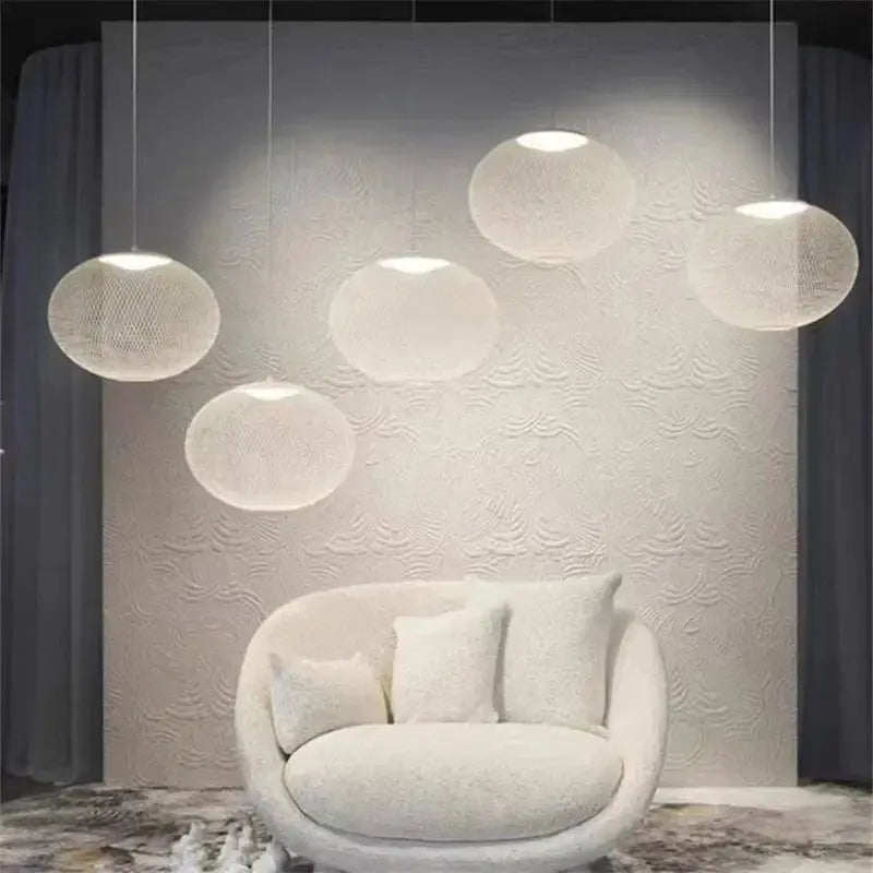 Agnes – Dimmable LED Pendant Light with Modern Metal Mesh Design Monalume.com