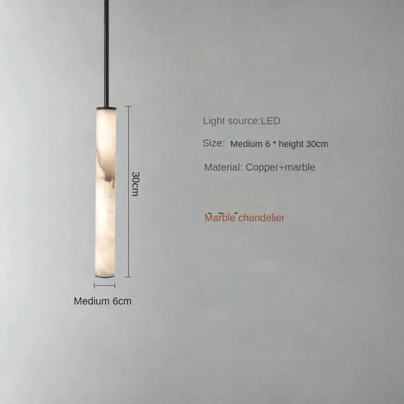 Aina – High-Quality Elegant Copper and Natural Marble LED Pendant Lamp for Luxury Interiors Monalume