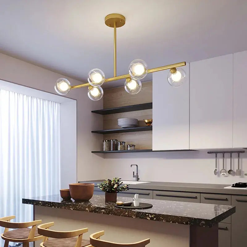 Edvin – Modern Glass Ball LED Pendant Light for Dining Tables and Bars Monalume.com