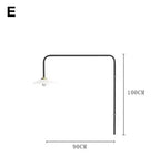 Zelda – Nordic Long-Pole Rotary Swing Arm LED Wall Lamp for Flexible Lighting Monalume