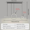 Vegard – Minimalist Double Ring Dining Table Dimmable LED Pendant Lamp Lampasa.com