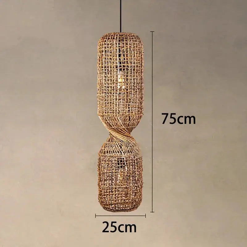 Kira – Vintage-Style Wicker LED Pendant Light for Classic, Cozy Spaces Monalume