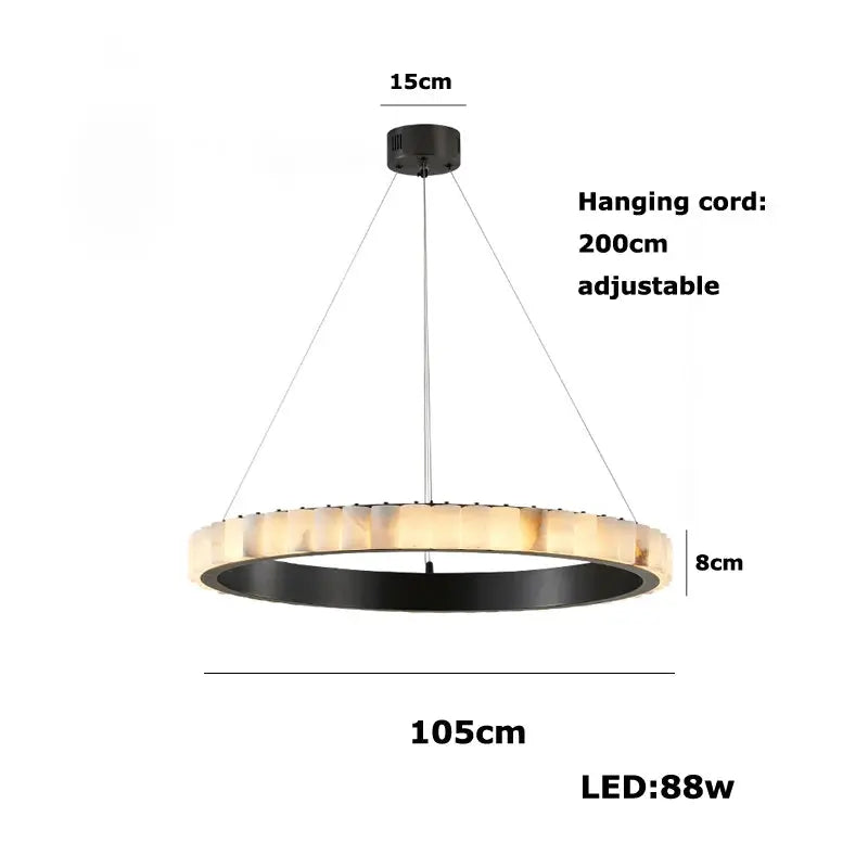 Vimar – Modern Luxury LED Pendant Light with Dimmable Marble Design Lampasa.com