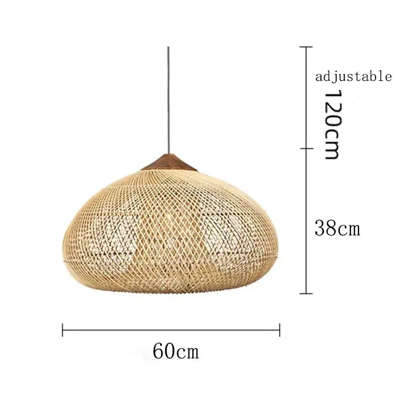 Ronja – High-Quality Handmade Rattan LED Pendant Light for Natural, Cozy Interiors Monalume