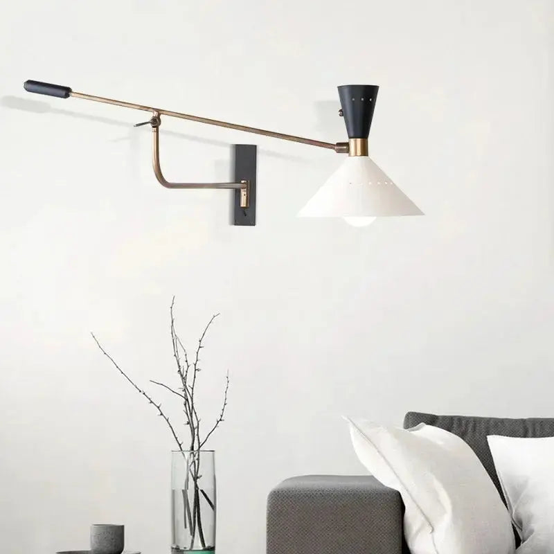 Saga – Nordic Adjustable Long Arm LED Reading Wall Lamp for Cozy Spaces Monalume
