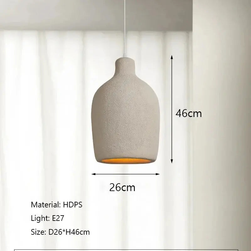 Aiko – Handmade Japanese Wabi-Sabi Oblong LED Pendant Light for Serene, Minimalist Interiors Monalume