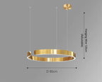 Alberte – Modern Luxury C-Ring Dimmable LED Pendant Lamp Monalume