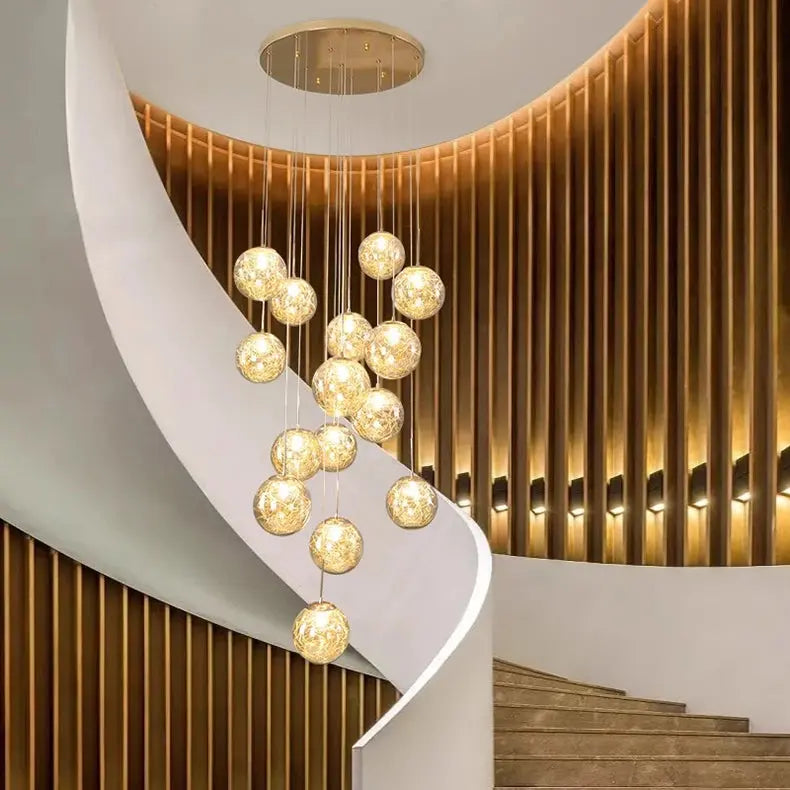 Celestia – Luxury Modern Dimmable LED Staircase Chandelier Lampasa.com