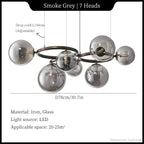 Leif – Modern Glass Ball LED Pendant Light for Dining Tables and Bars Monalume.com
