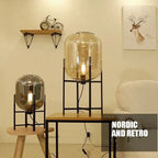 Hermann – Nordic Large Glass LED Table and Floor Lamp for Cozy Spaces Monalume