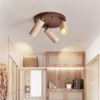 Japandi Travertine Triple Spot LED Ceiling Lamp – Nobu Lampasa.com