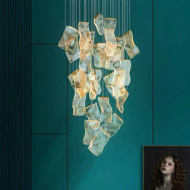 Caelia – Luxury Elegant Modern Dimmable LED Staircase Chandelier Lampasa.com