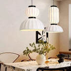 Japandi Silk Lantern LED Pendant Light – Yukari lampasa.com