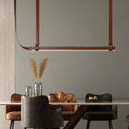 Verdandi – Minimalist Dimmable LED Pendant Light with Leather Belt Design for Dining Tables and Bars Monalume.com