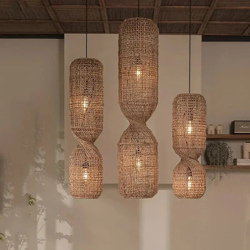 Kira – Vintage-Style Wicker LED Pendant Light for Classic, Cozy Spaces Monalume
