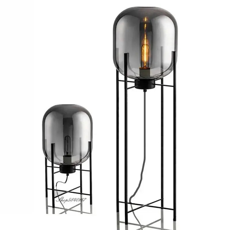 Hermann – Nordic Large Glass LED Table and Floor Lamp for Cozy Spaces Monalume