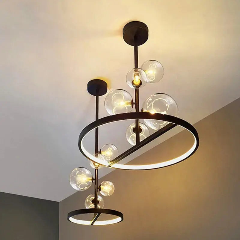 Aleksander – Nordic Artistic LED Pendant Light with Glass Ball Design Monalume.com