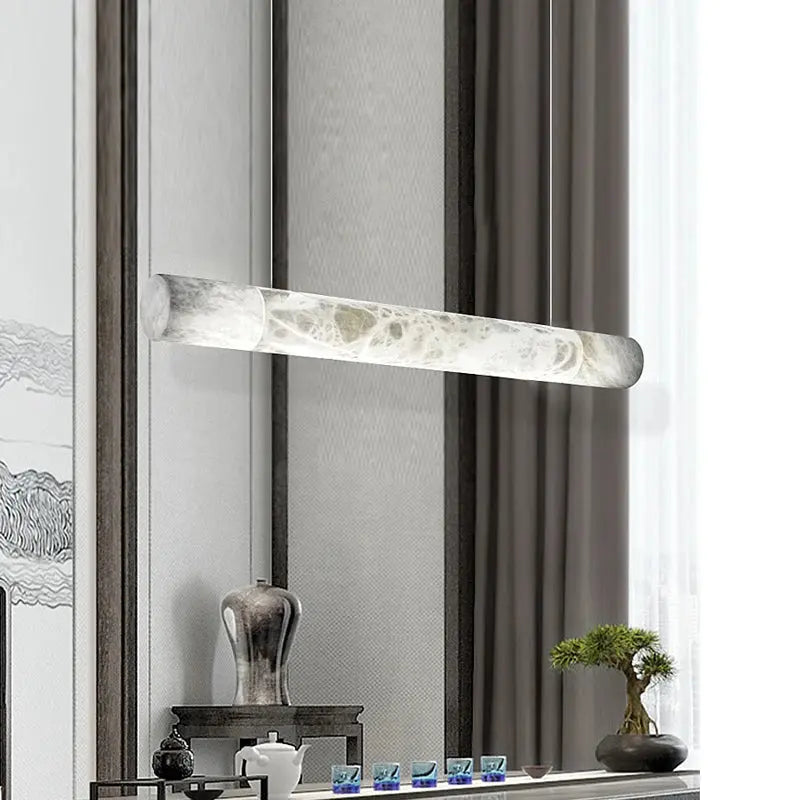 Hasteinn – Dimmable LED Pendant Light with Creative Marble Tube Design for Dining Tables and Bars Monalume.com
