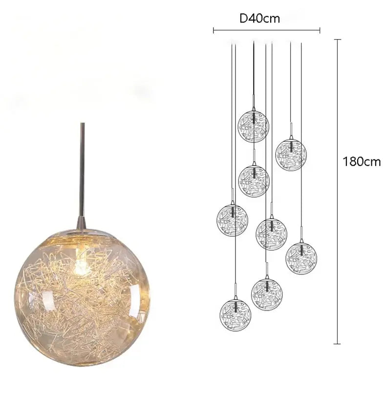 Celestia – Luxury Modern Dimmable LED Staircase Chandelier Lampasa.com