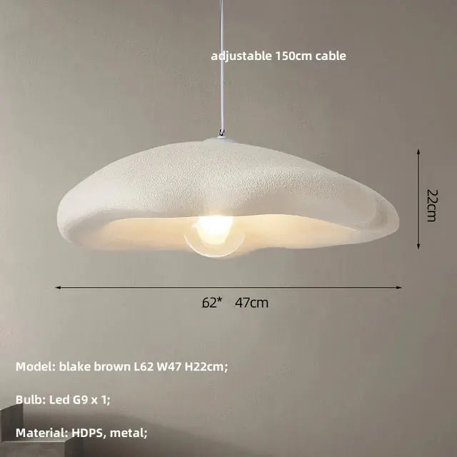 Emmi – Handmade Japandi Wabi-Sabi LED Pendant Light for Minimalist Natural Interiors Monalume.com