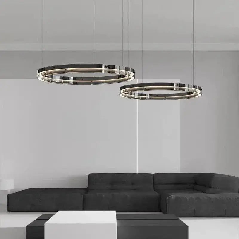 Espen – Modern Glass Circle Dimmable LED Pendant Lamp for Sleek Lighting Monalume