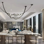 Krystof – Nordic Dimmable LED Pendant Light with Glass Shade and Leather Belt Suspension Monalume.com