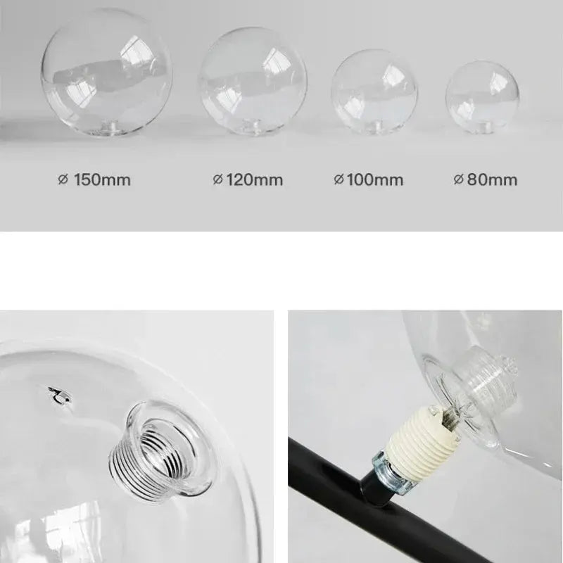 Alfred – Modern Minimalist LED Pendant Light with Glass Ball Design for Ceilings Monalume.com