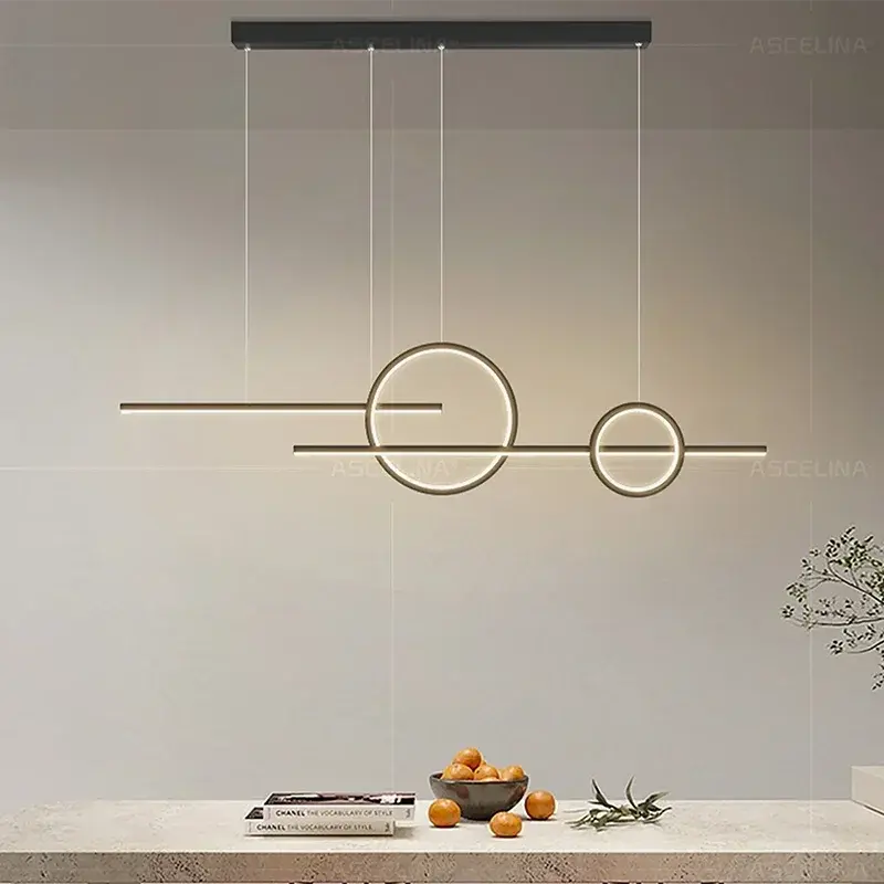 Vegard – Minimalist Double Ring Dining Table Dimmable LED Pendant Lamp Lampasa.com