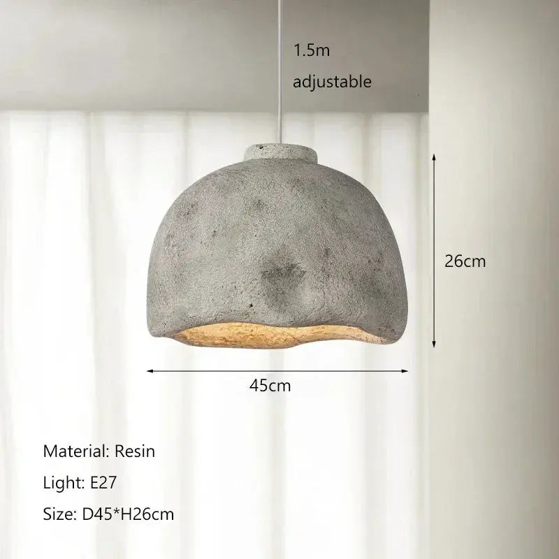 Tamiko – Handmade Japanese Wabi-Sabi LED Pendant Light for Tranquil, Minimalist Spaces Monalume