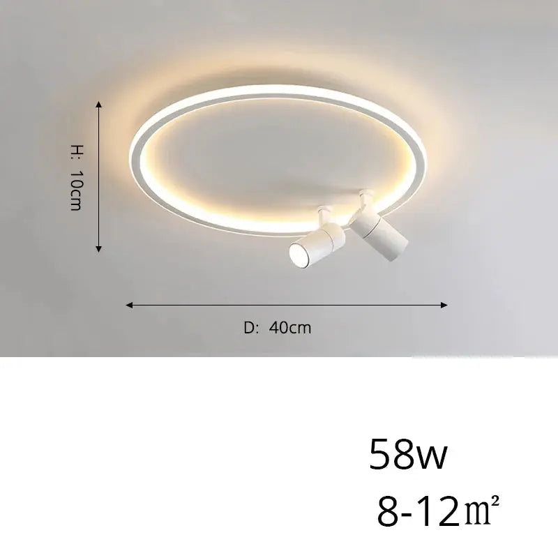 Alva – Modern Dimmable LED Ceiling Lamp with Adjustable Spotlights for Versatile Lighting Monalume