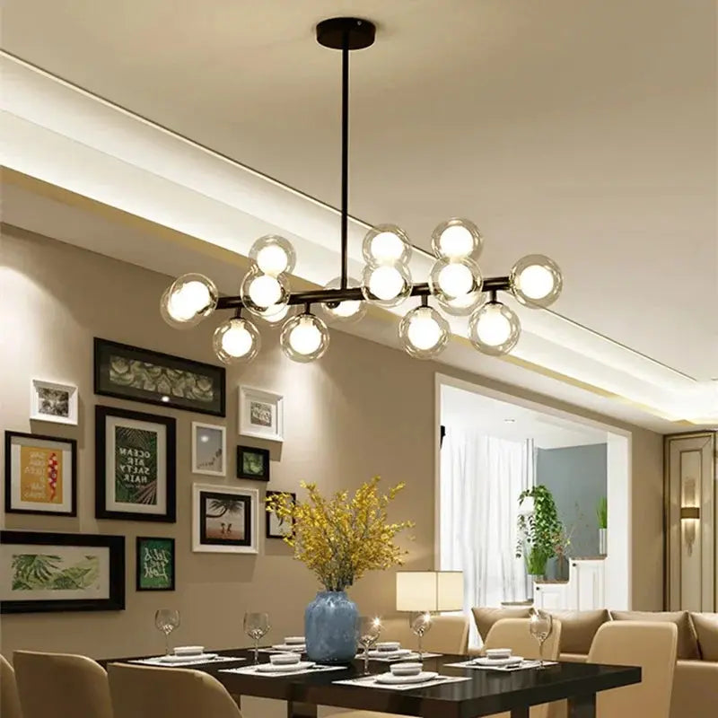 Asmund – Modern Glass Ball LED Pendant Light for Dining Tables and Bars Monalume.com
